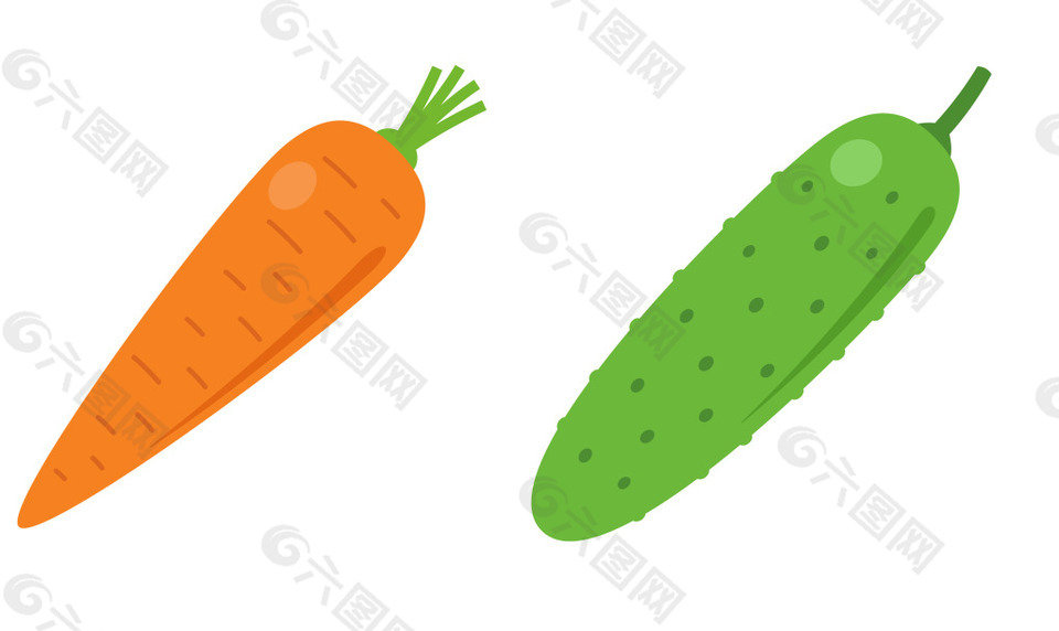 矢量卡通蔬菜红萝卜EPS