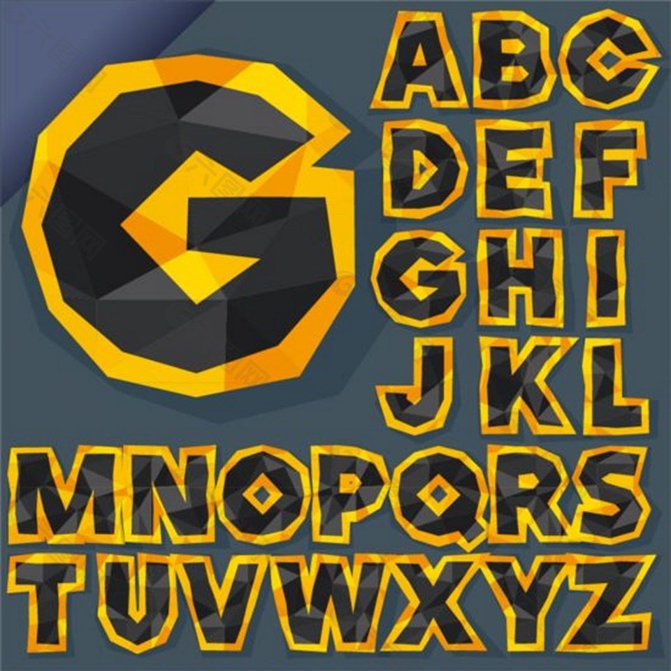字母背景素材