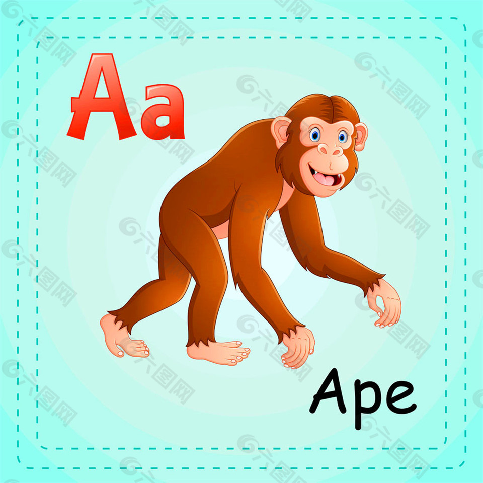 猴子英语单词图片