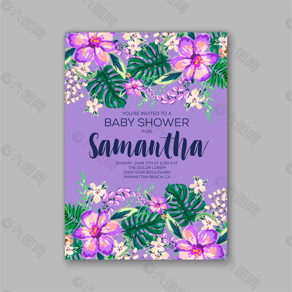 紫色花朵背景图片