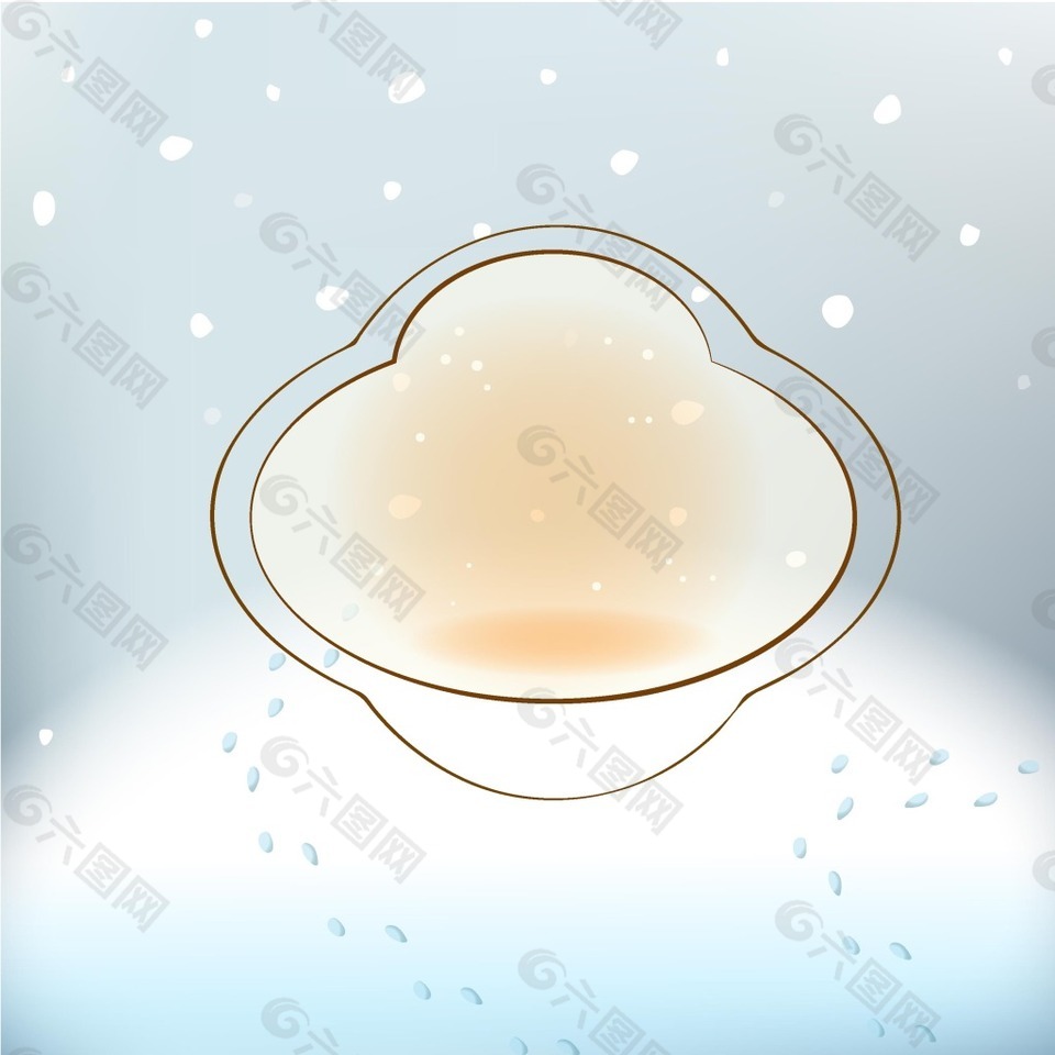 简约白色雪花背景