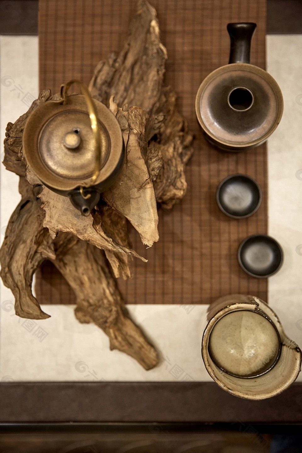 新中式客厅茶具效果图