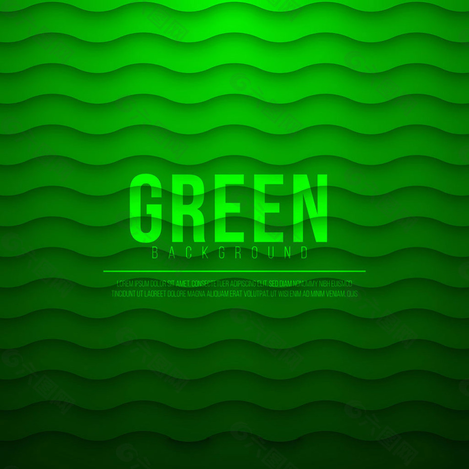 抽象波浪线绿色背景