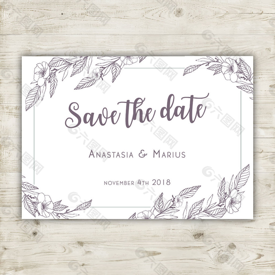 手绘花卉花边文本框背景