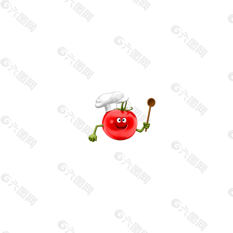 卡通番茄厨师