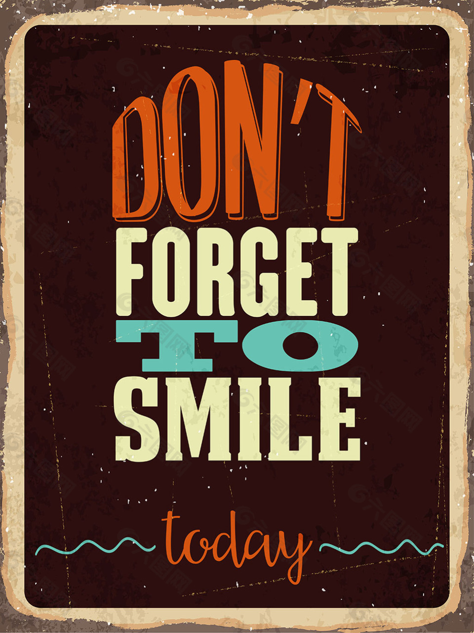 复古金属牌子英文字体排版设计