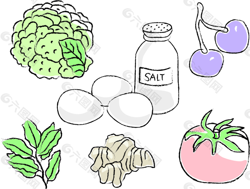 卡通蔬菜水果素材
