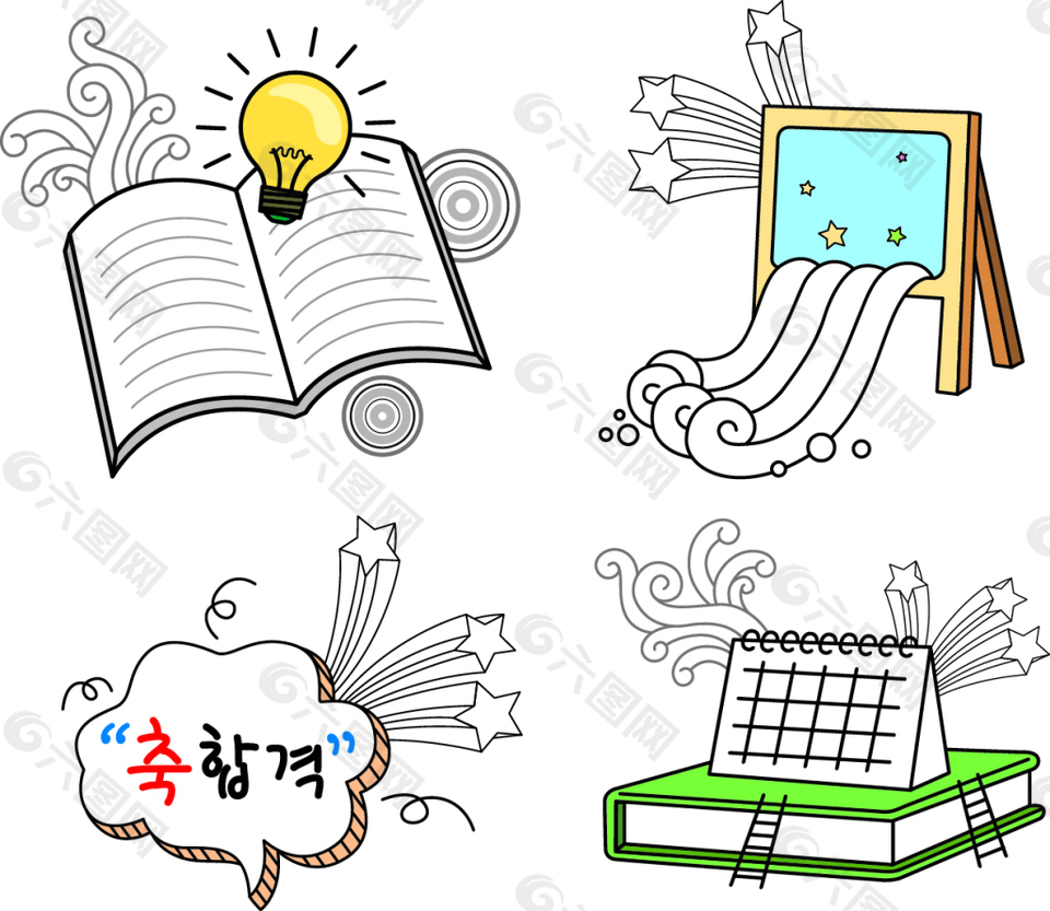 矢量教育花纹设计