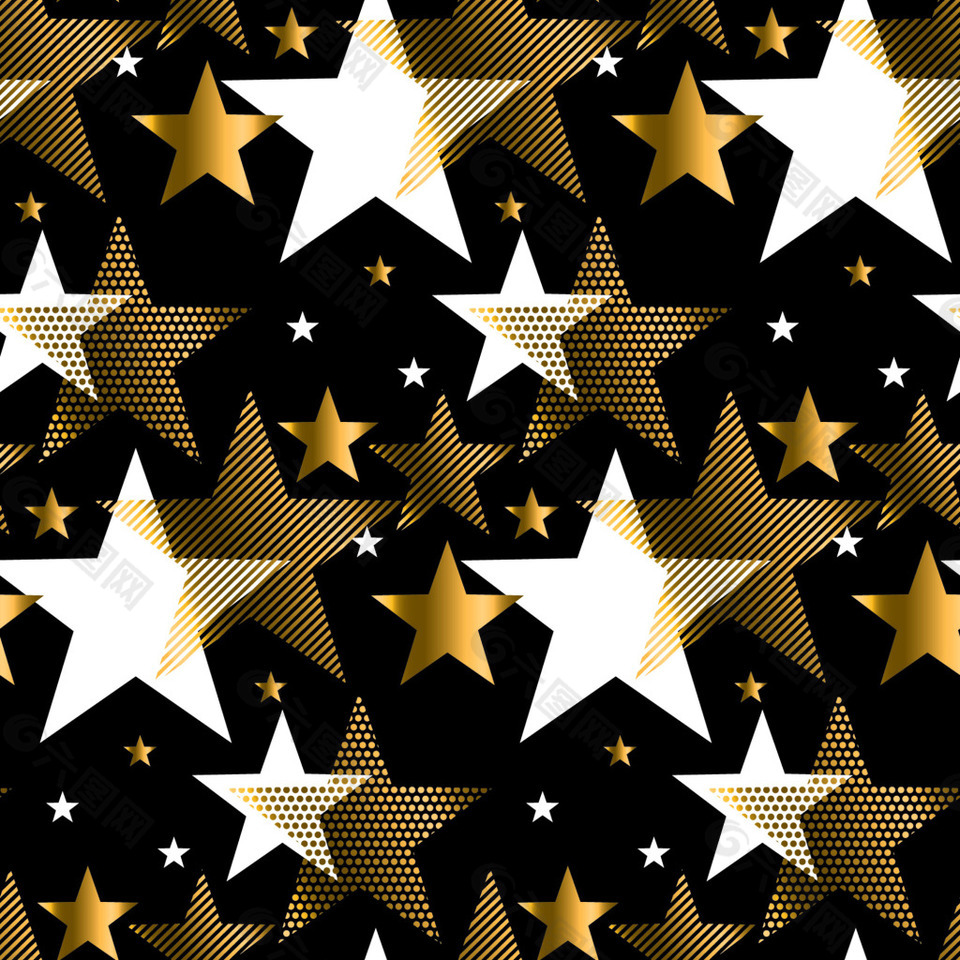 五角星精致圣诞节底纹素材
