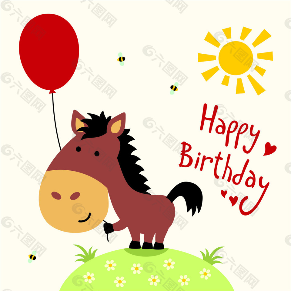 属马的生日祝福图片图片