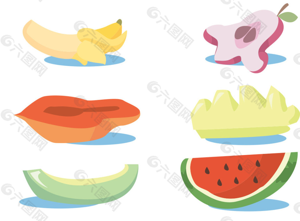 手绘清新水果素材