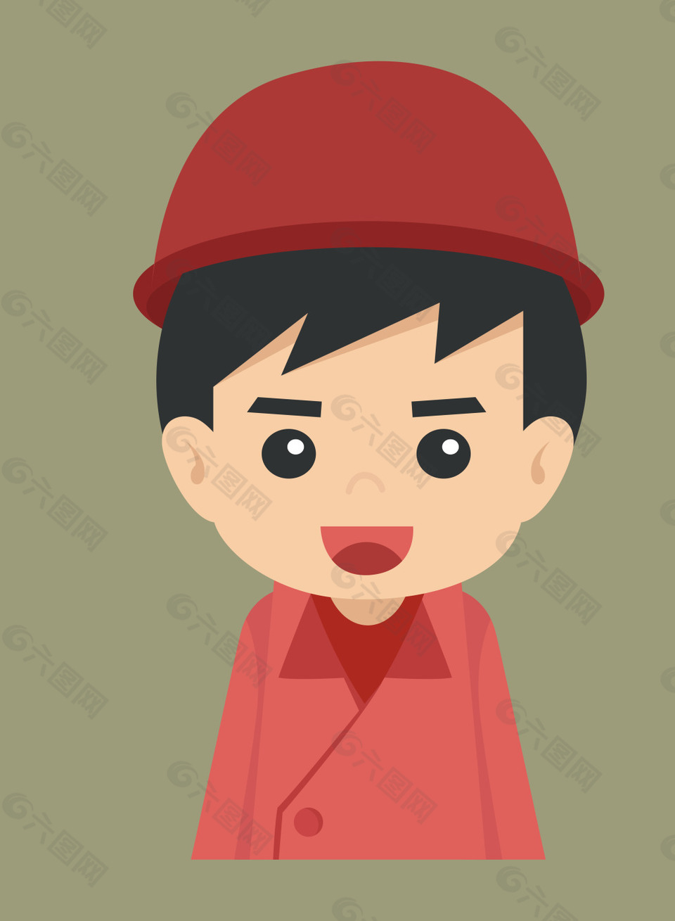 矢量卡通工作人员EPS