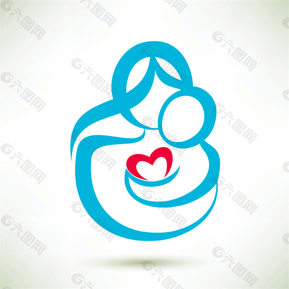 心形母婴标志图片