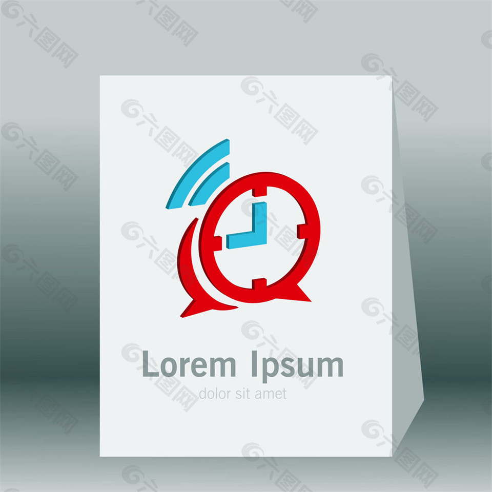 时钟购物袋标志图片