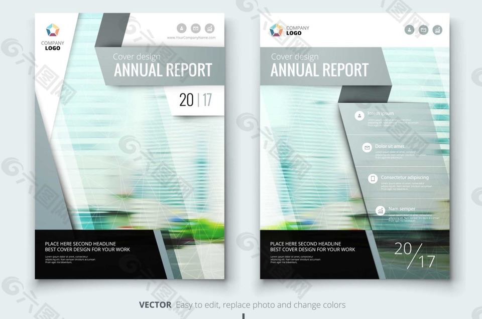 时尚蓝色宣传单