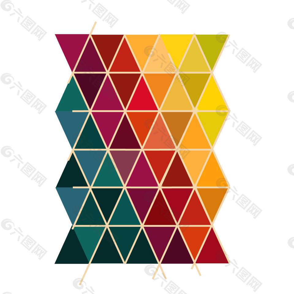彩色菱形元素