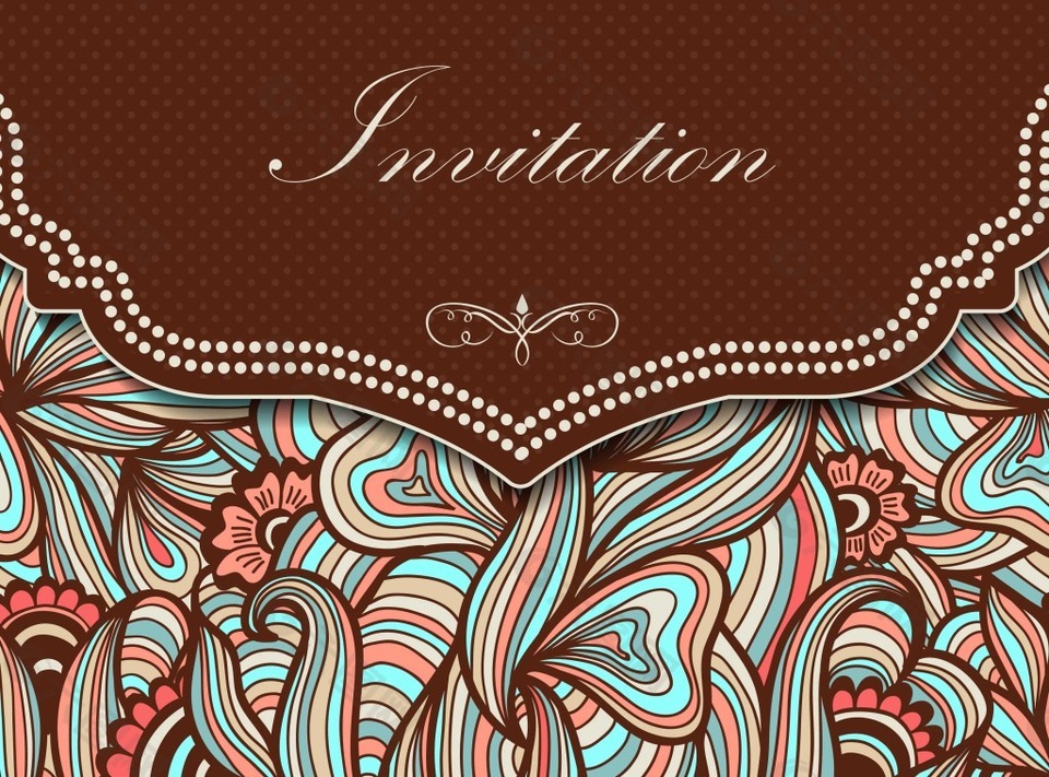 咖啡色艺术花纹