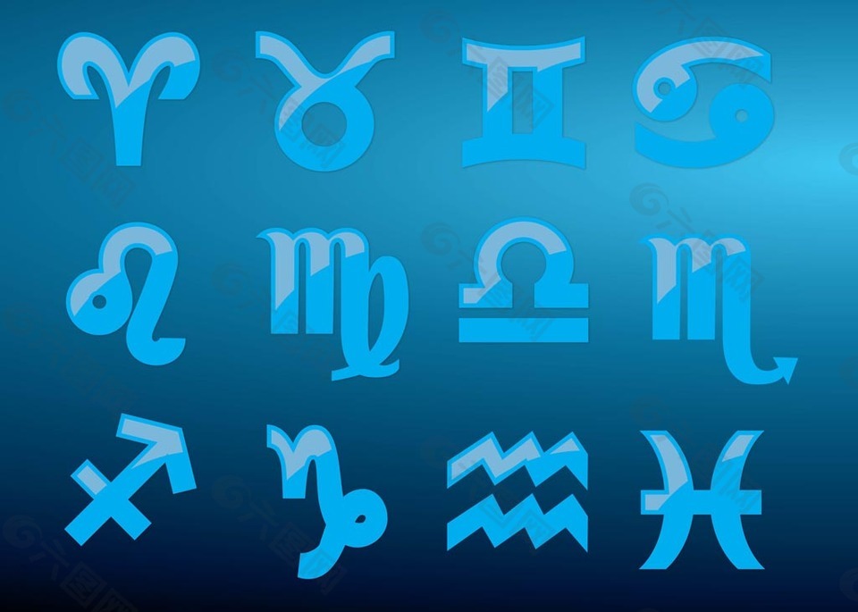 星座图标矢量素材