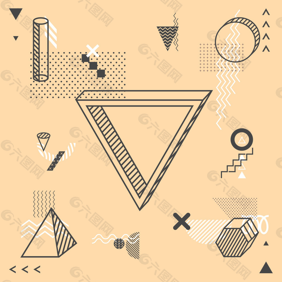 几何元素海报模板