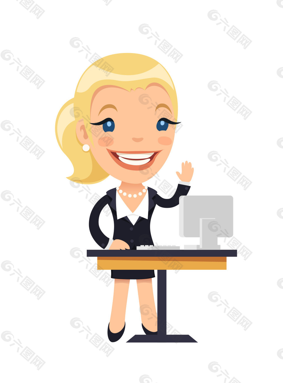 矢量卡通女汉子EPS