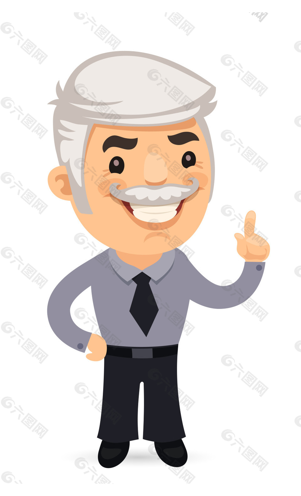 卡通老爸爸时尚人物