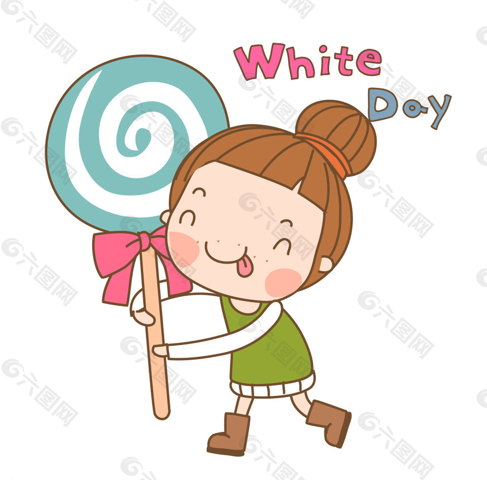 卡通矢量糖果人物