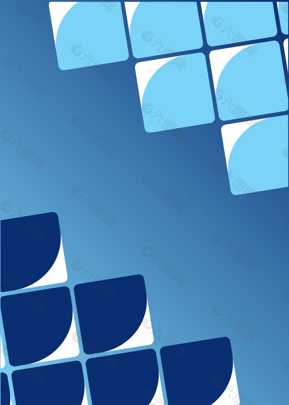 蓝色几何图形手机壁纸图片