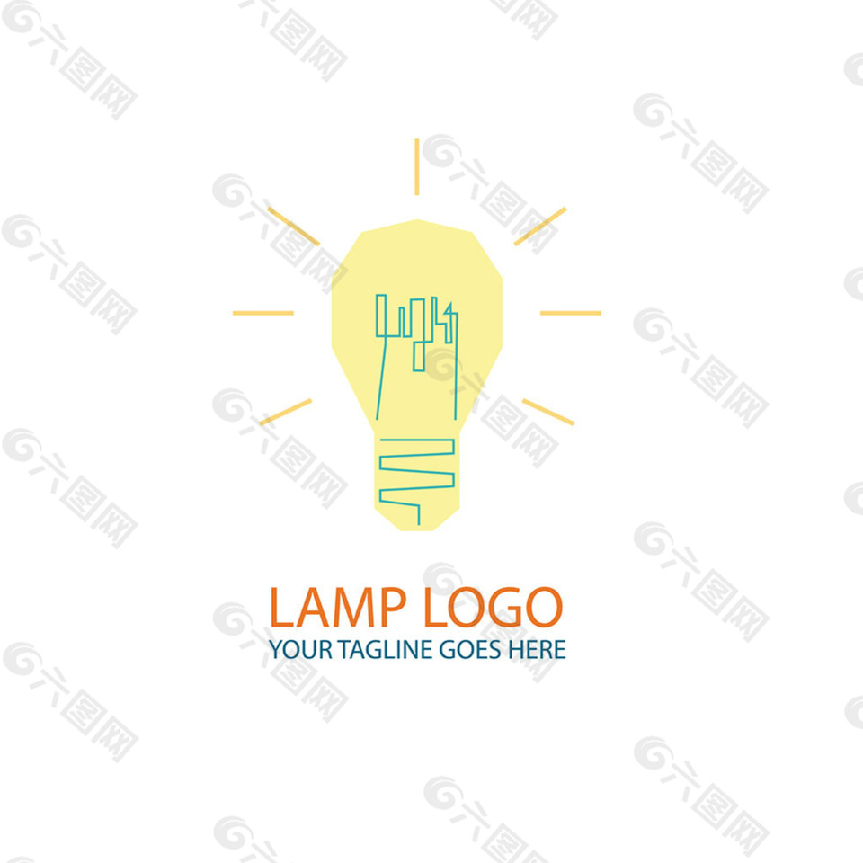 创意灯泡标志logo