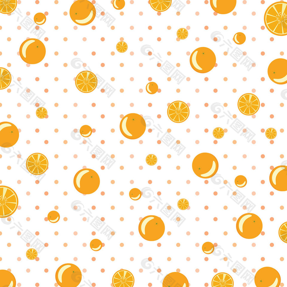 橙色圆形装饰图案背景