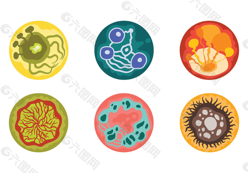 细菌图标素材设计