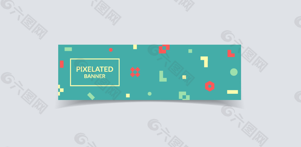 绿色清新时尚创意几何元素banner