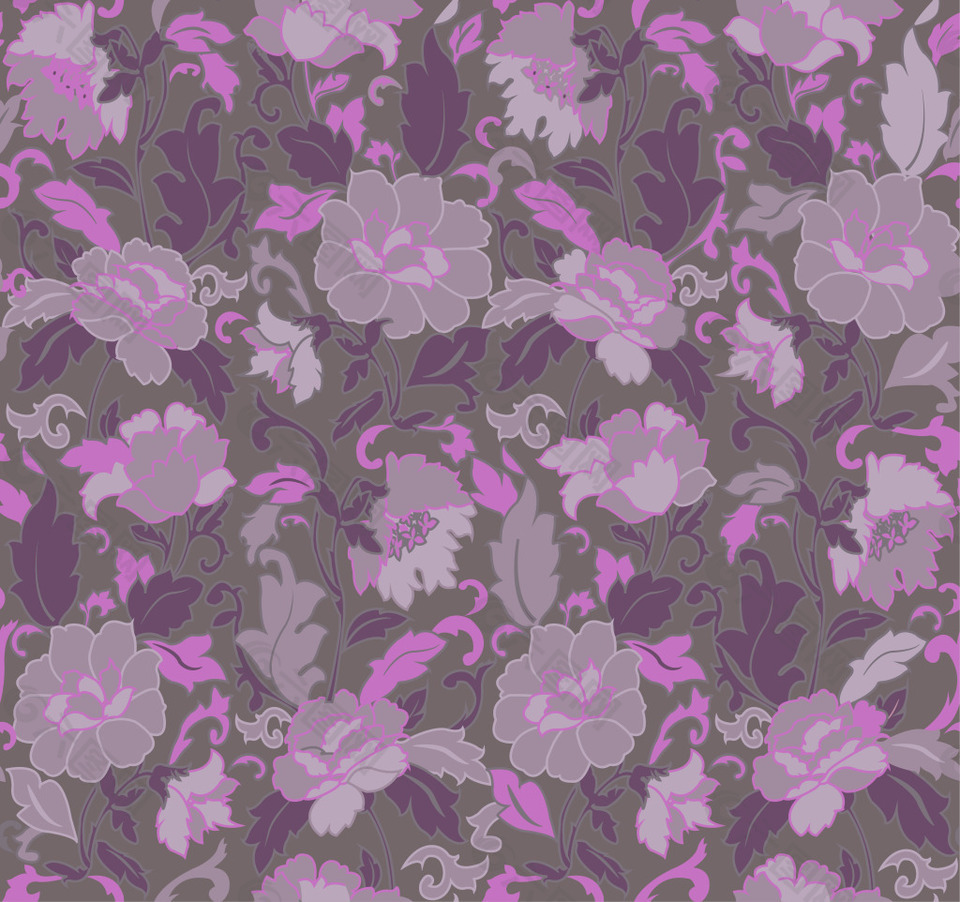 唯美紫色花纹