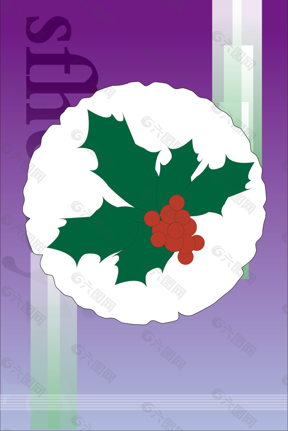 红果紫色渐变背景