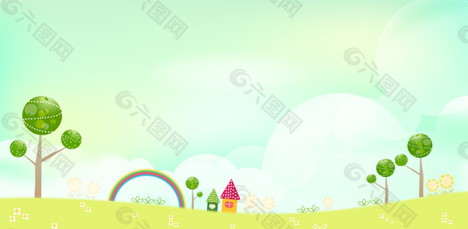 清新阳光郊外背景