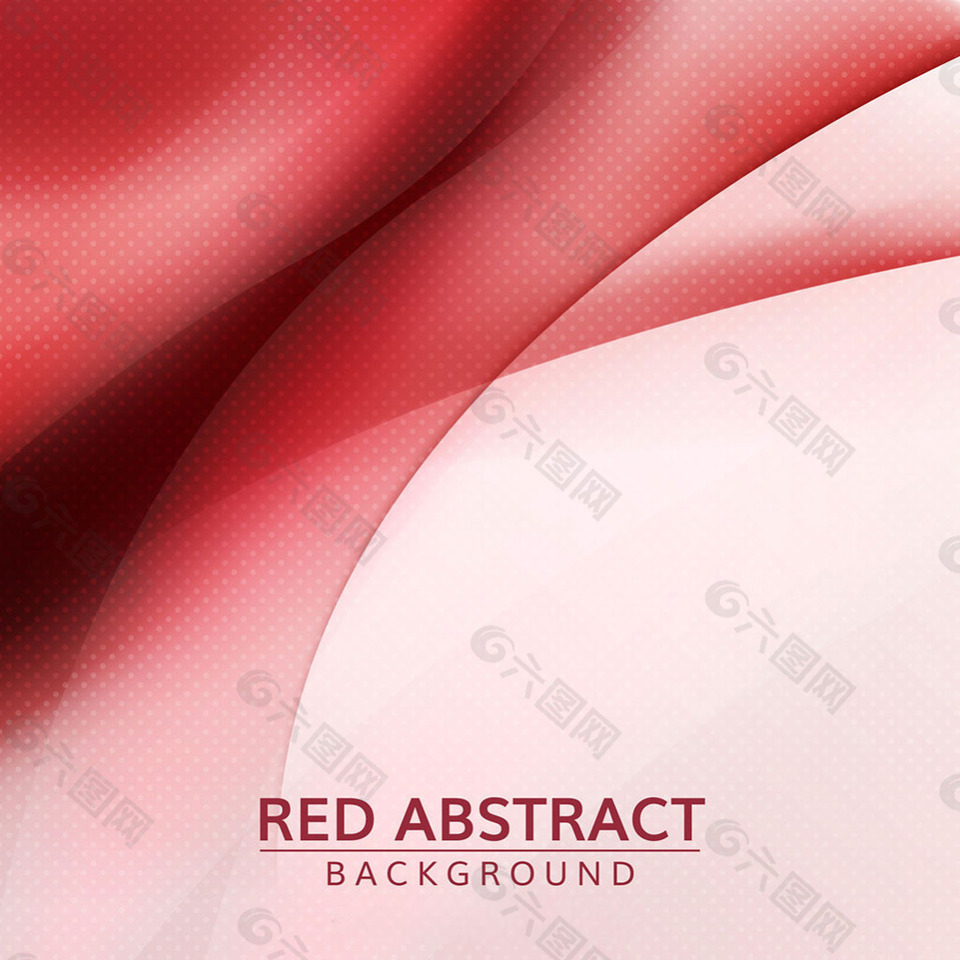 红色抽象波浪形状背景