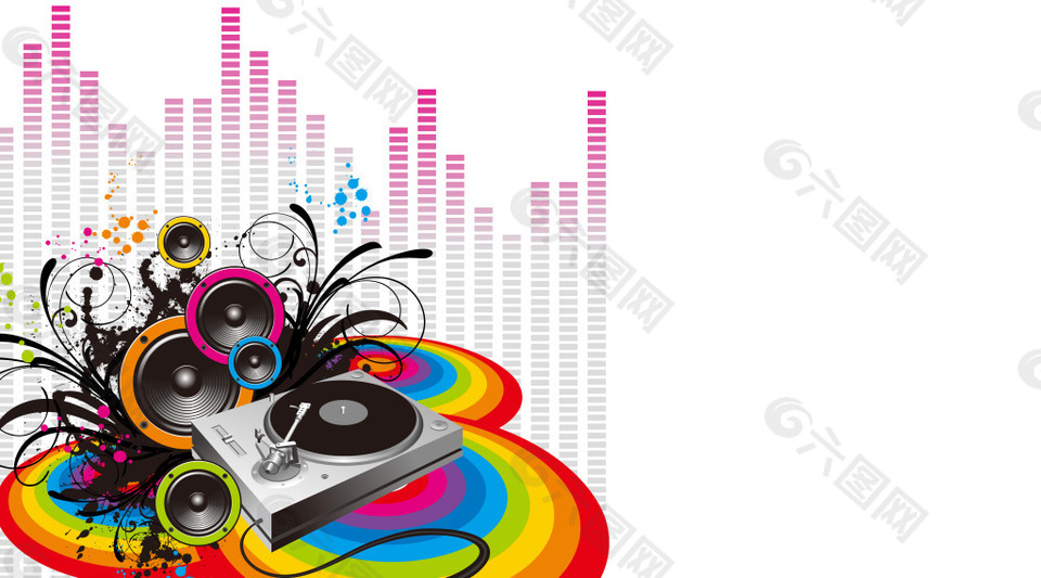 彩色圈圈花纹背景