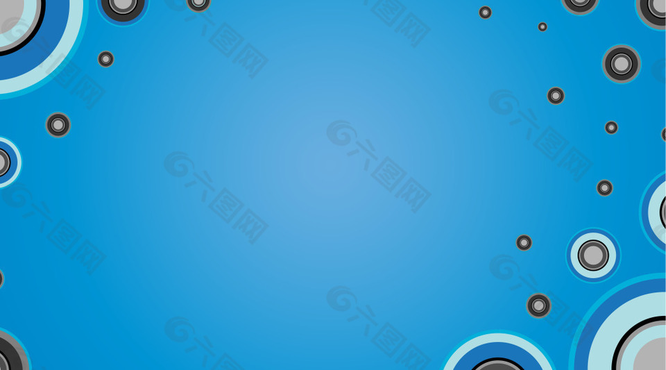 蓝底圆圈光晕背景