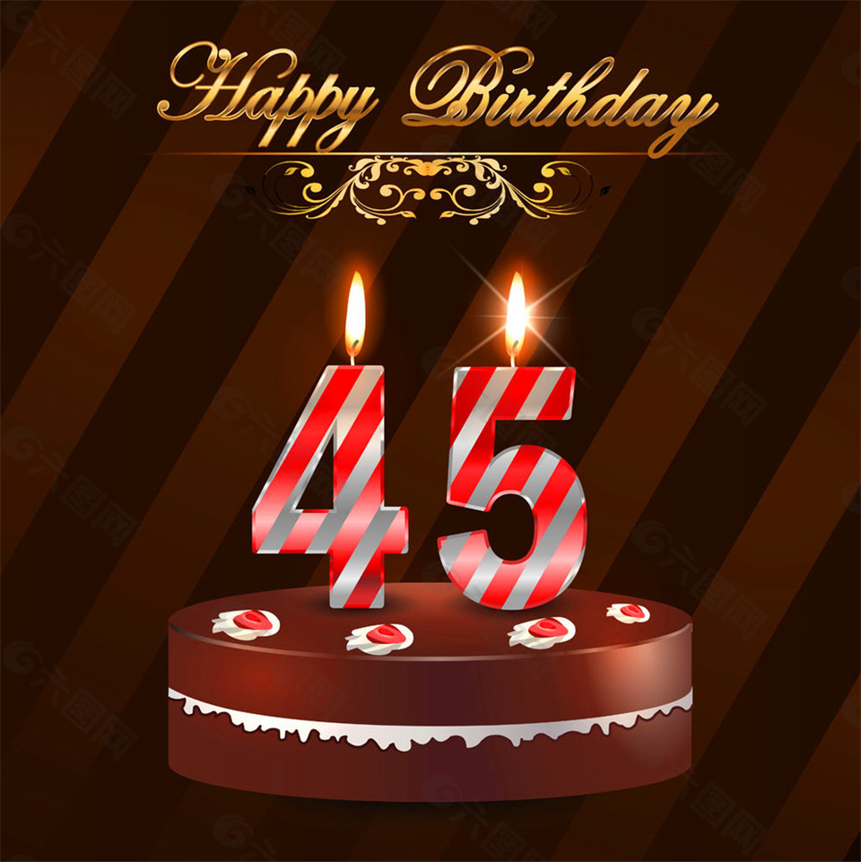 45周年生日蛋糕图片