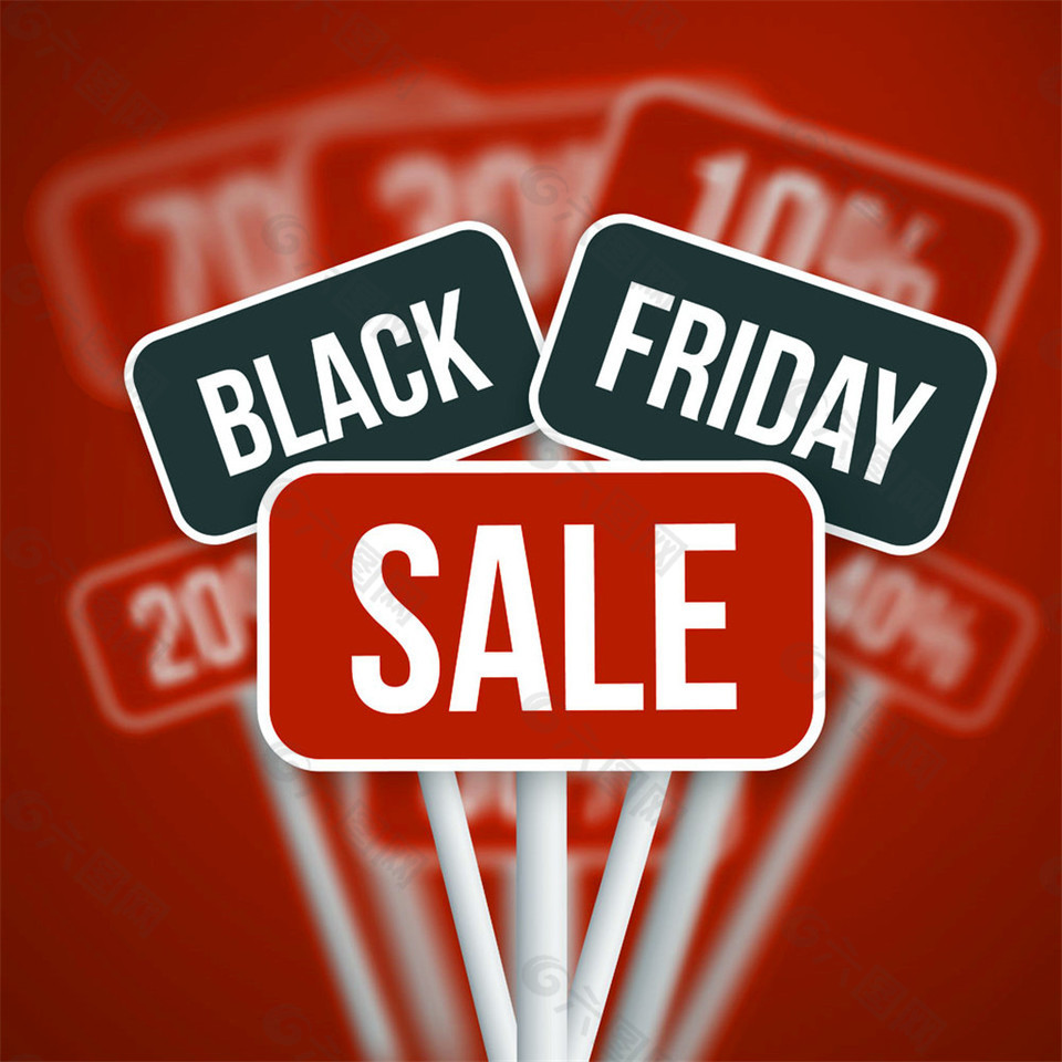 黑色星期五广告牌图片