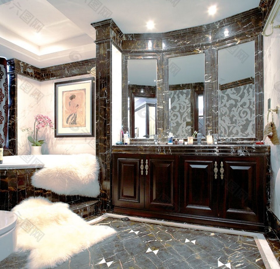 时尚室内洗手台设计图