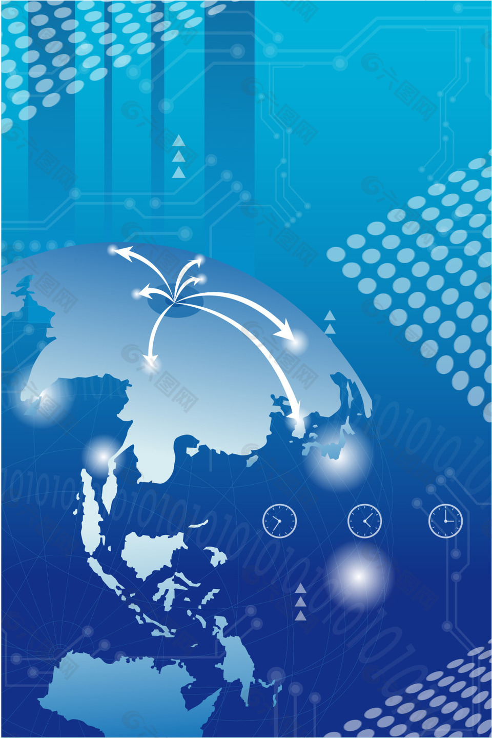 蓝色地球渐变背景