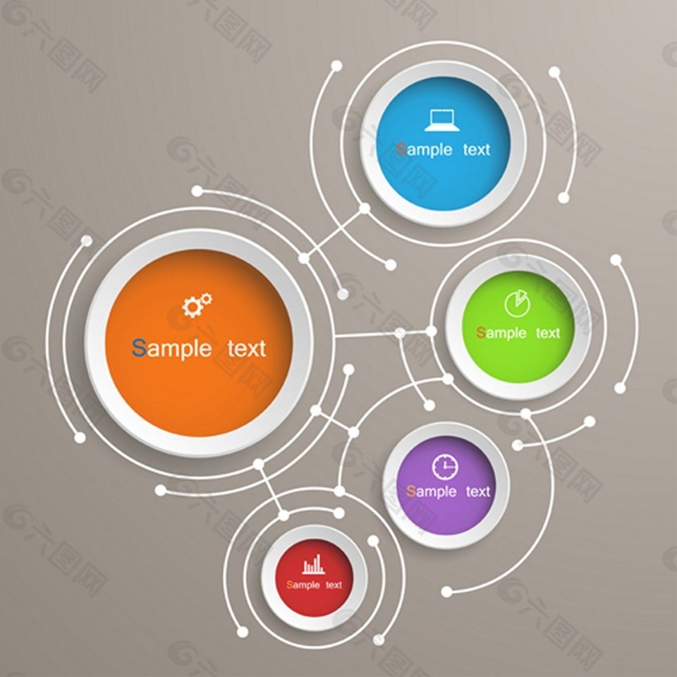 圆形图标矢量背景