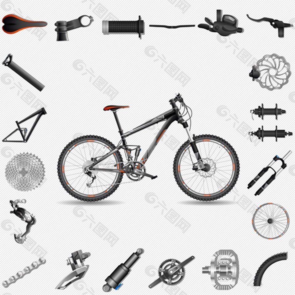 骑行科技矢量背景