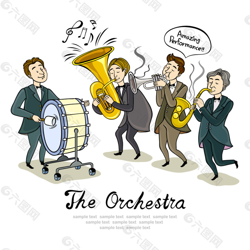 卡通街头人物乐队