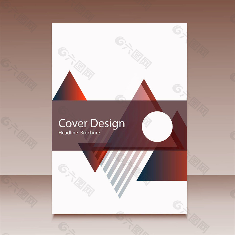 条纹三角形封面设计图片