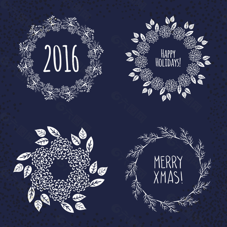 圣诞节卡通图标背景矢量素材