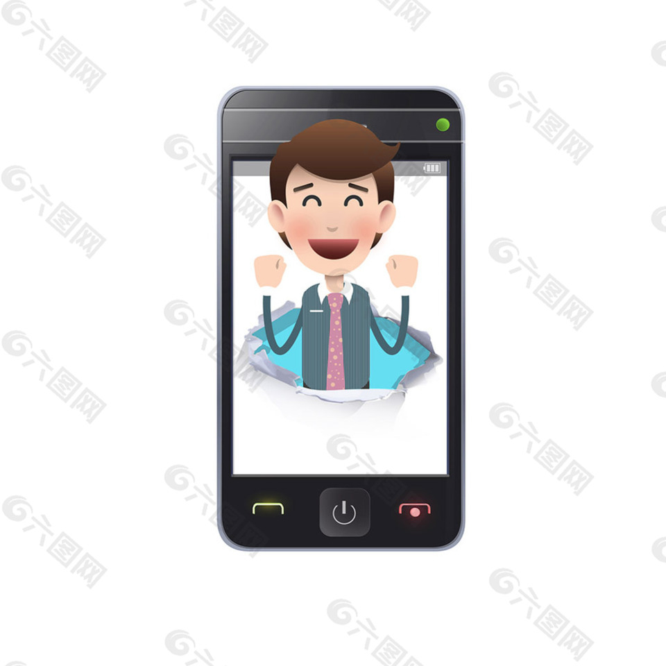 智能手机创意插图背景