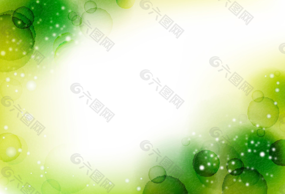 梦幻绿色圈圈背景