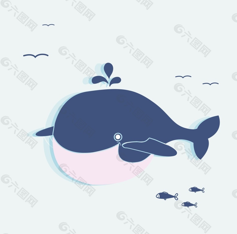 矢量鲸鱼设计元素素材免费下载(图片编号:8678324)