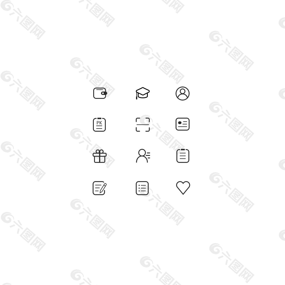 网页矢量线性icon
